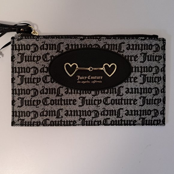 Juicy Couture Handbags - Juicy Couture Gothic Status Black Heart to Heart Wrislet Purse NWT.